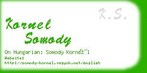 kornel somody business card